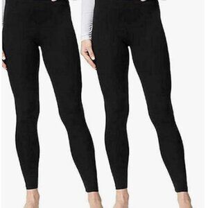 32 Degrees Women's Black Heat Base Layer Pants 2 Pack